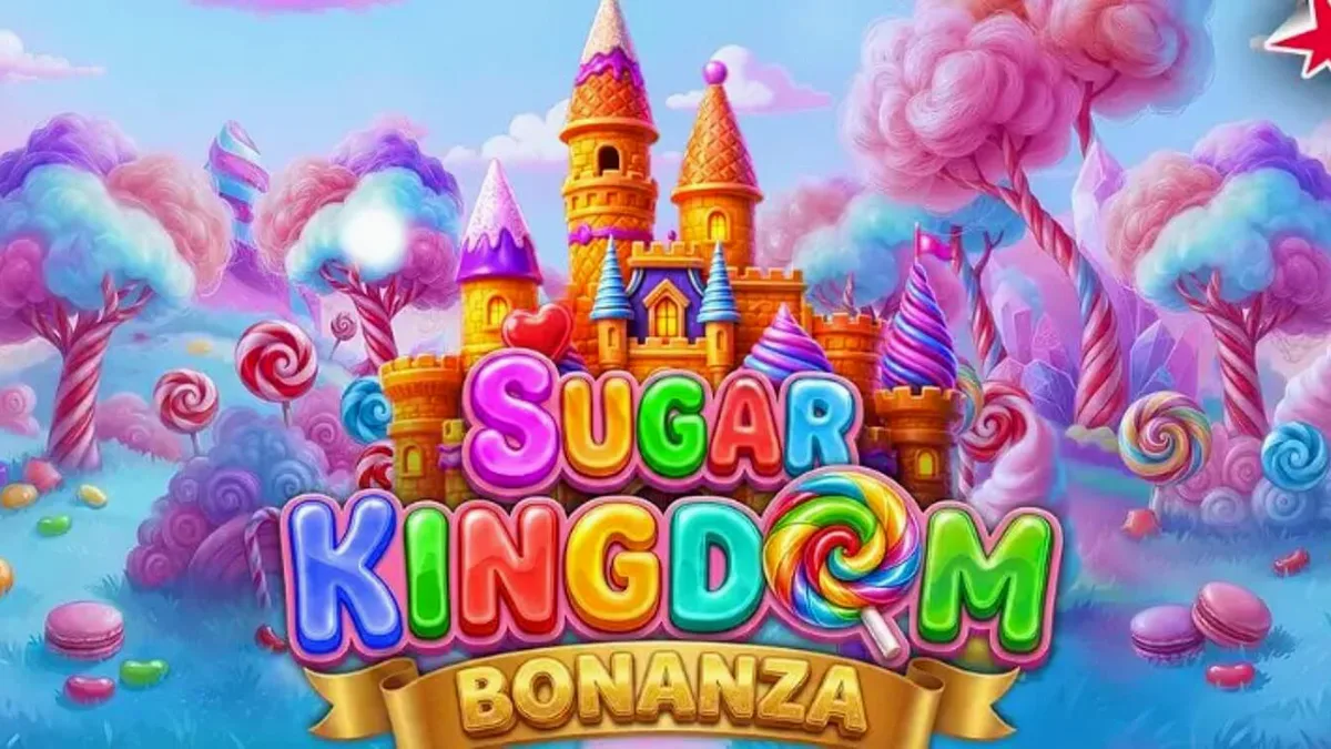 Tampilan visual slot Sugar Kingdom Bonanza dengan tema permen yang cerah